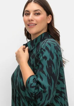 Bedruckte Bluse in schwingender A-Linie