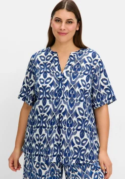 Bedruckte, leicht transparente Tunika