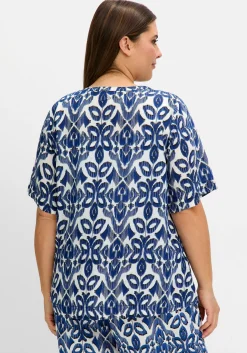 Bedruckte, leicht transparente Tunika