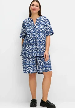 Bedruckte, leicht transparente Tunika