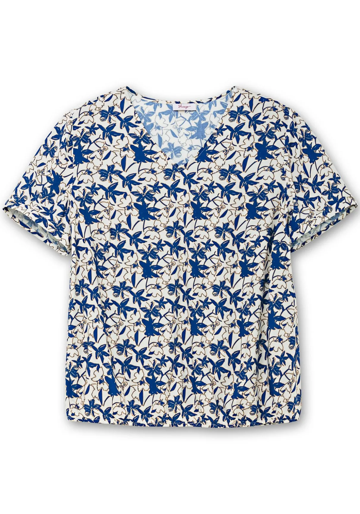 Bedruckte Tunika mit Gummizugbund