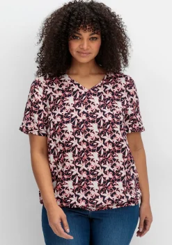 Bedruckte Tunika mit Gummizugbund