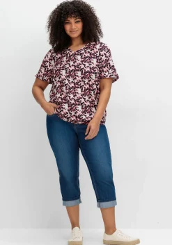 Bedruckte Tunika mit Gummizugbund