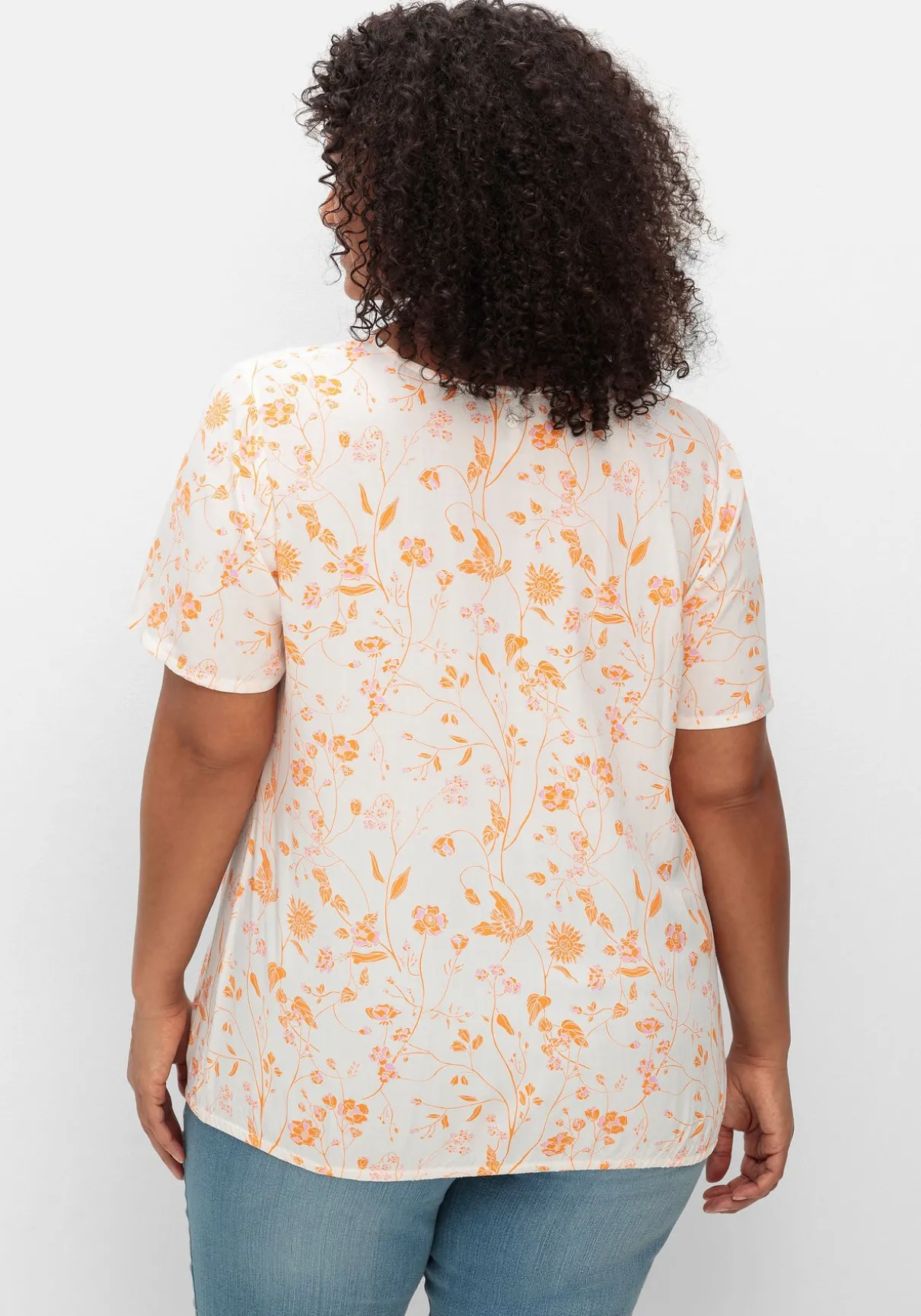 Bedruckte Tunika mit Gummizugbund