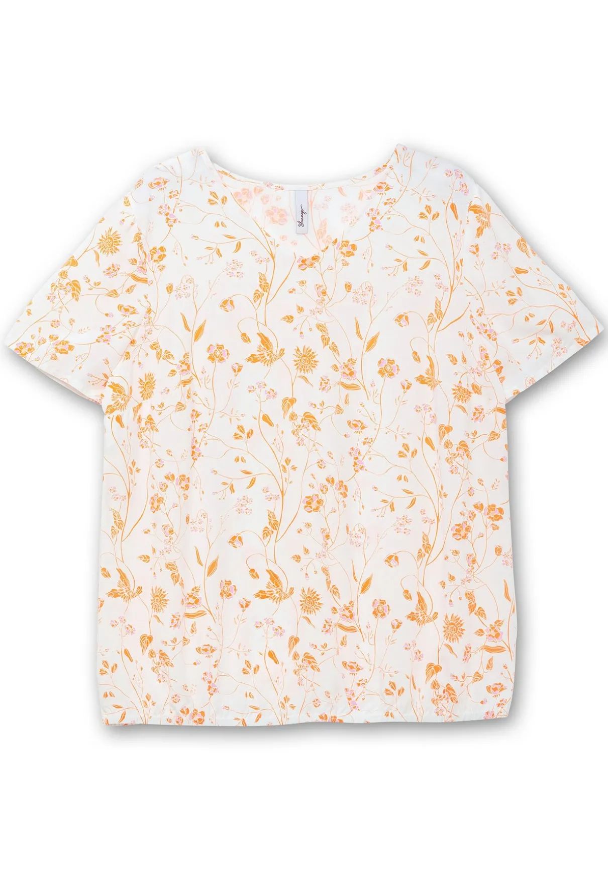 Bedruckte Tunika mit Gummizugbund