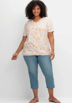 Bedruckte Tunika mit Gummizugbund