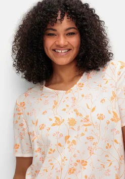 Bedruckte Tunika mit Gummizugbund