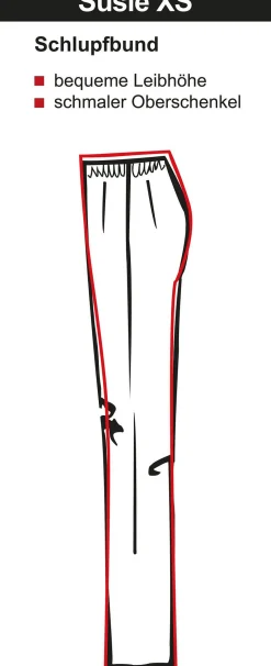 Bengalinhose in Ankle-Länge, mit Schlupfbund