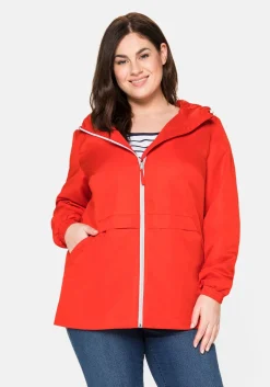 Übergangsjacke aus Microfaser, mit Kapuze