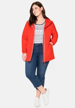 Übergangsjacke aus Microfaser, mit Kapuze