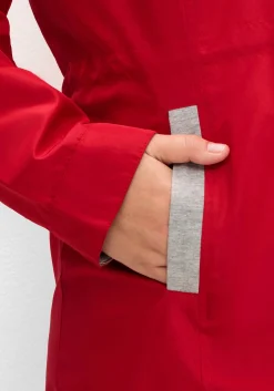 Übergangsjacke mit Kapuze und Kontrastdetails