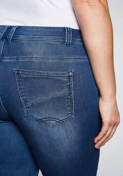 Bermudas aus Sweat-Denim mit Teilungsnaht