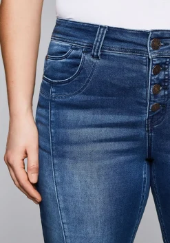 Bermudas aus Sweat-Denim mit Teilungsnaht