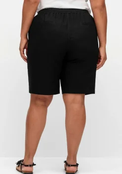 Bermudas im Leinen-Mix, mit Gummibund