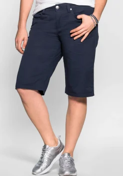 Bermudas in 5-Pocket-Form, aus Baumwoll-Twill