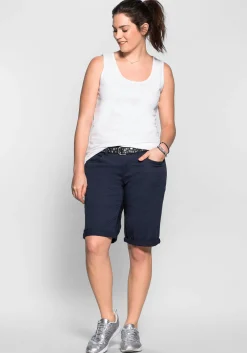 Bermudas in 5-Pocket-Form, aus Baumwoll-Twill