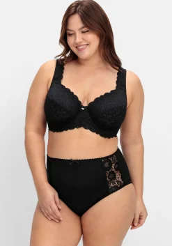 Bügel-BH mit blickdichter Spitze und Seitenstützen