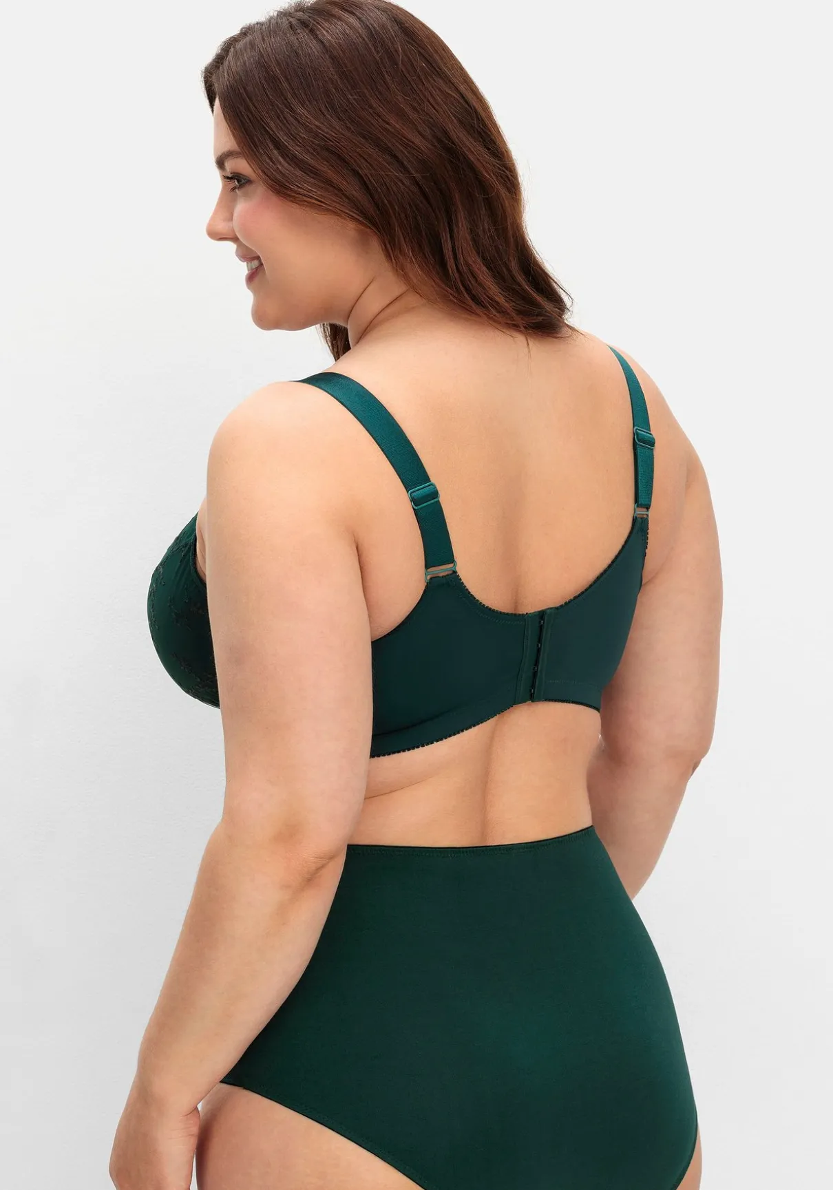 Bügel-BH mit floraler Spitze und Kontraststickerei