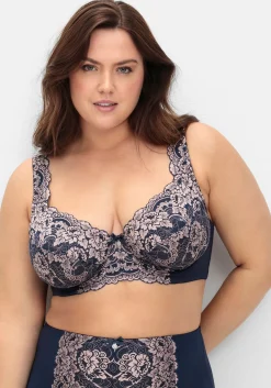 Bügel-BH mit floraler Spitze und seitlichen Stützen