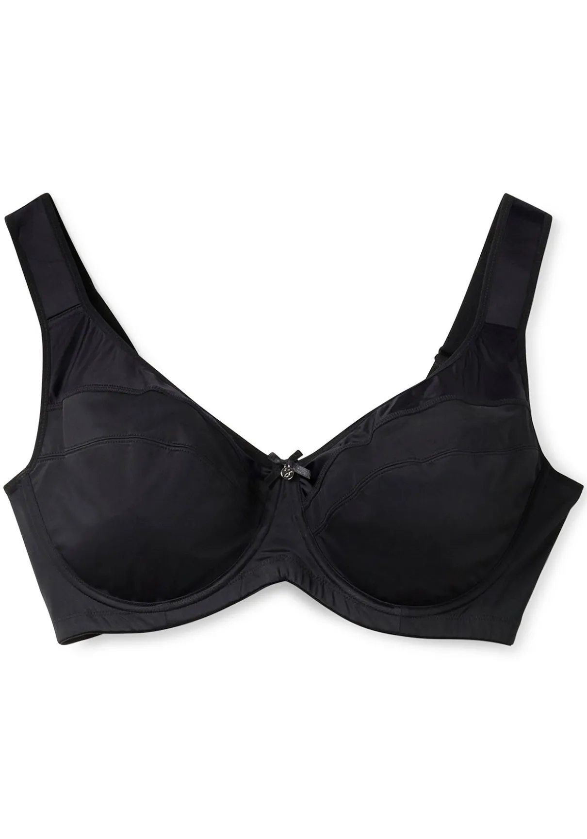 Bügel-BH mit kleiner Zierschleife, breite Träger