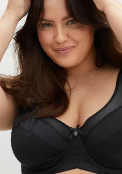 Bügel-BH mit kleiner Zierschleife, breite Träger