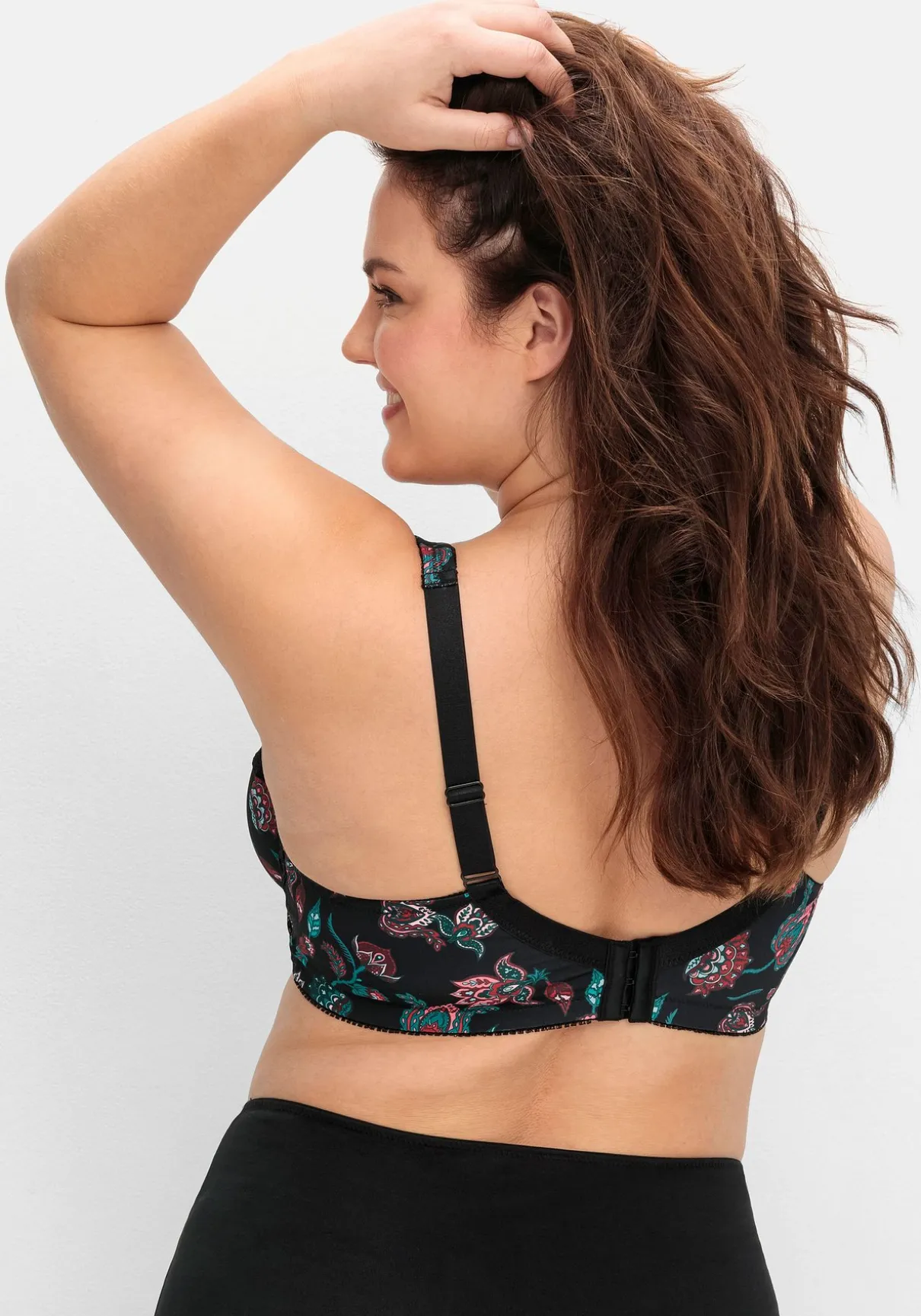 Bügel-BH mit Paisleydruck und Spitze