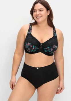 Bügel-BH mit Paisleydruck und Spitze