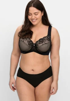 Bügel-BH mit Spitze und Kontrastfutter aus Mesh