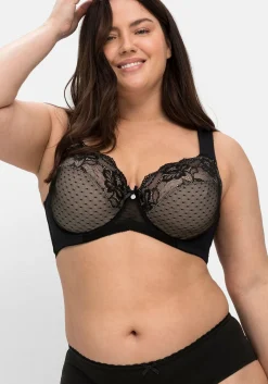 Bügel-BH mit Spitze und Kontrastfutter aus Mesh