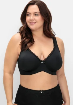 Bügel-BH mit Spitzenbesatz und Seitenschützen