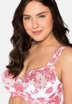 Bügel-BH mit Stickereispitze und Mesh-Einsätzen