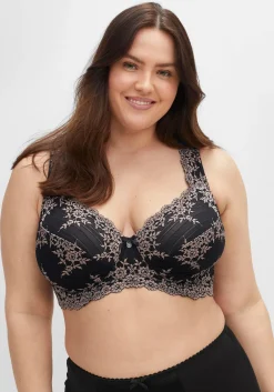 Bügel-BH mit Stickereispitze und Mesh-Einsätzen