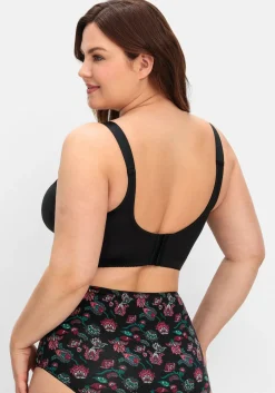 Bügelloser BH mit Spitze und wattierten Cups