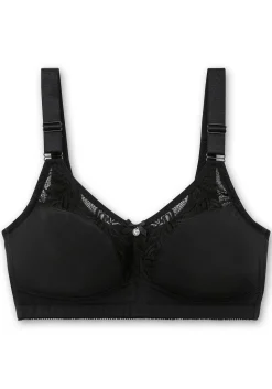 Bügelloser BH mit Spitze und wattierten Cups
