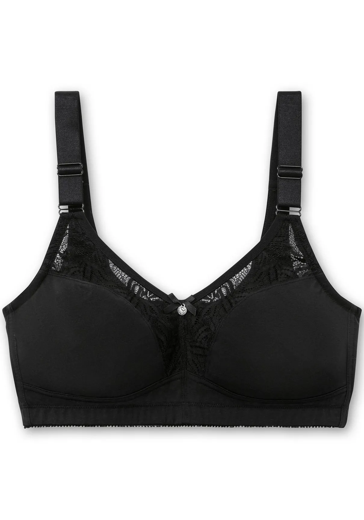 Bügelloser BH mit Spitze und wattierten Cups
