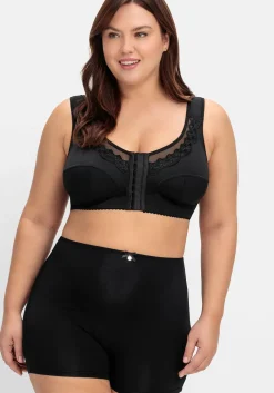 Bügelloser BH mit Spitze und Vorderverschluss