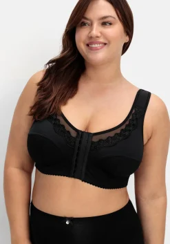 Bügelloser BH mit Spitze und Vorderverschluss