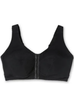 Bügelloser BH mit Vorderverschluss, breite Träger