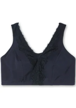 BH ohne Bügel in Bustier-Form, mit Spitzenborte