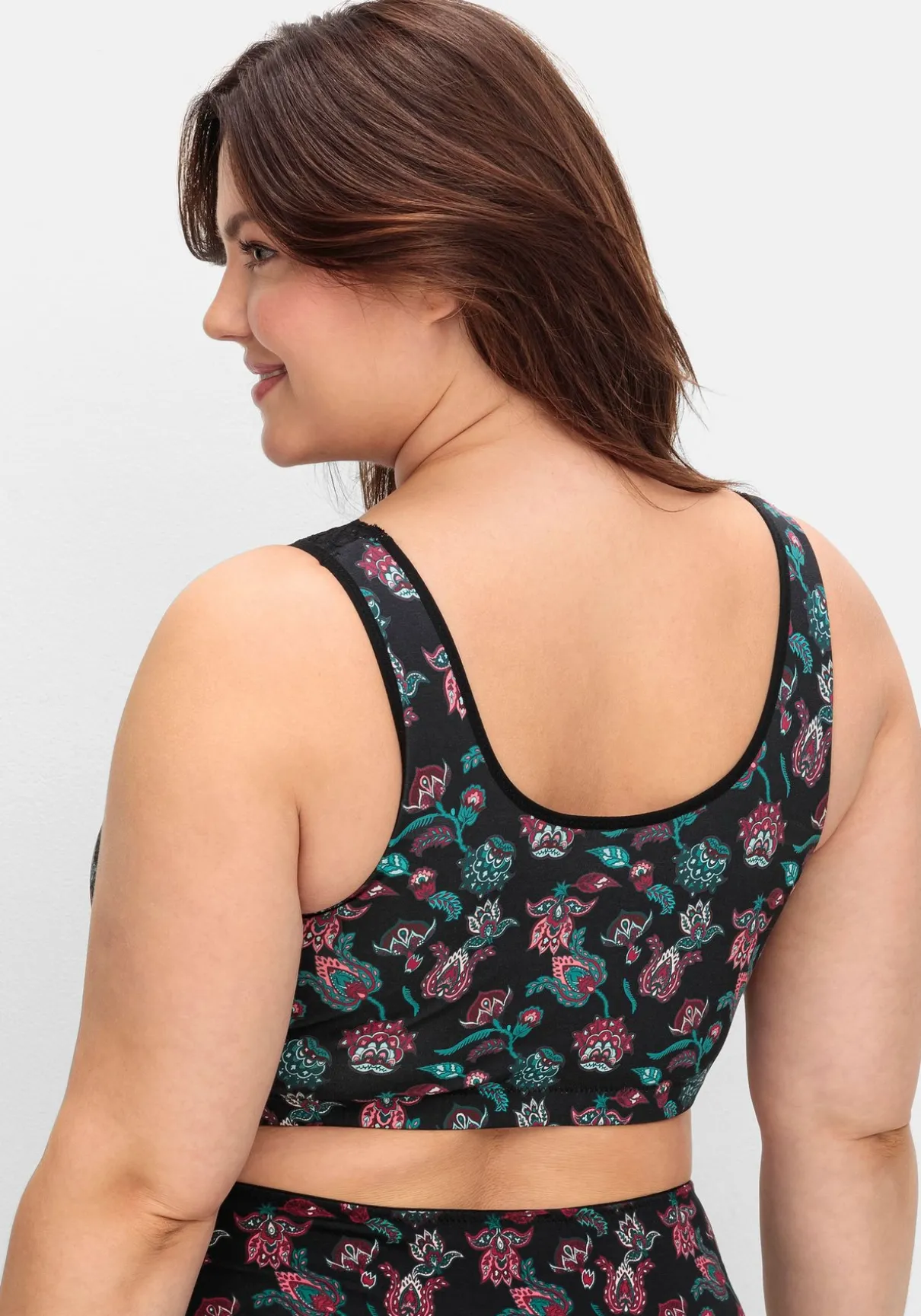 BH ohne Bügel in Bustier-Form, mit Spitzenborte