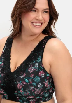 BH ohne Bügel in Bustier-Form, mit Spitzenborte