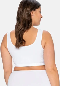 BH ohne Bügel in Bustier-Form, mit Spitzenborte