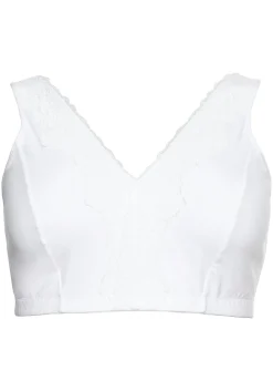 BH ohne Bügel in Bustier-Form, mit Spitzenborte