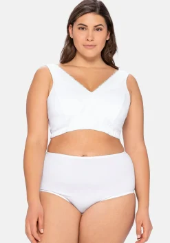 BH ohne Bügel in Bustier-Form, mit Spitzenborte