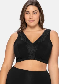 BH ohne Bügel in Bustier-Form, mit Spitzenborte