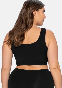 BH ohne Bügel in Bustier-Form, mit Spitzenborte