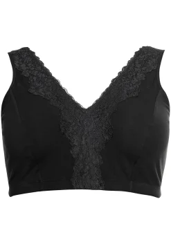 BH ohne Bügel in Bustier-Form, mit Spitzenborte
