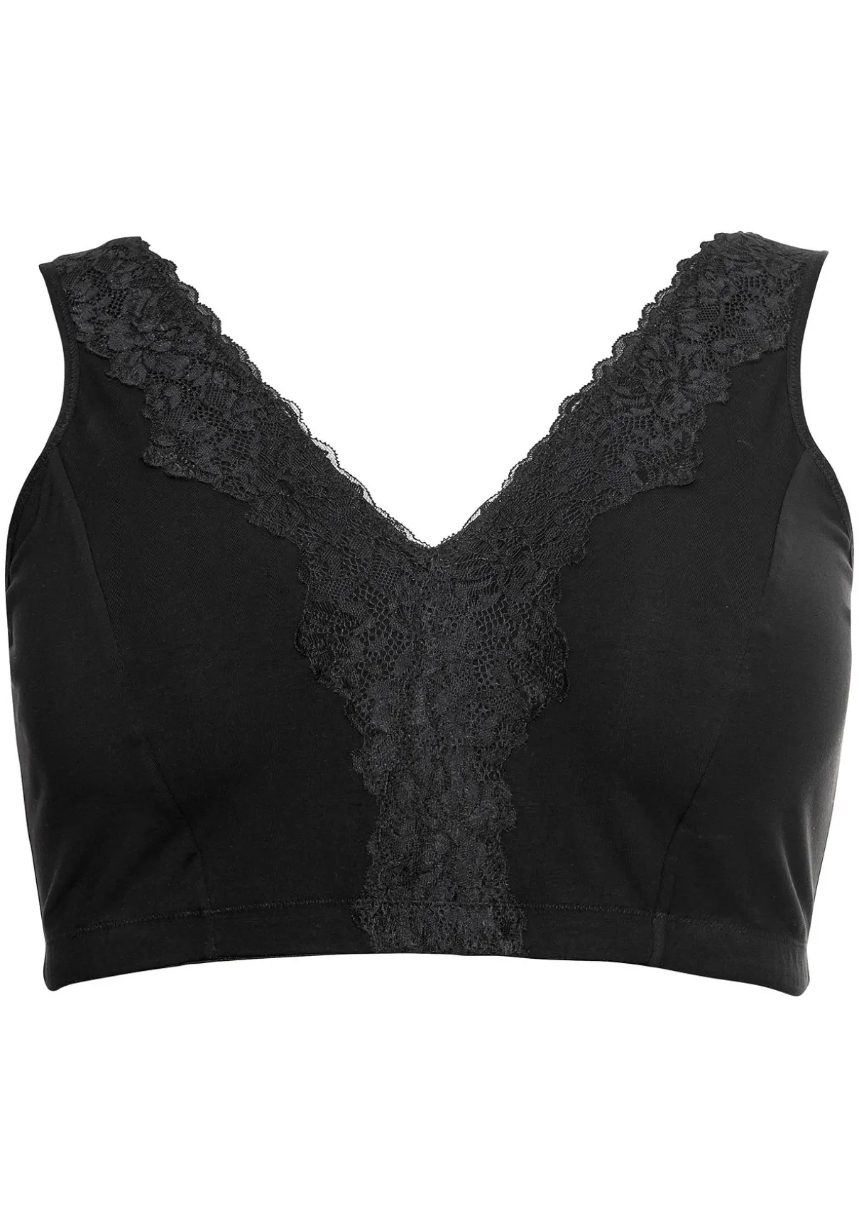 BH ohne Bügel in Bustier-Form, mit Spitzenborte