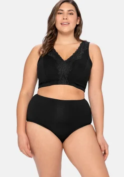 BH ohne Bügel in Bustier-Form, mit Spitzenborte