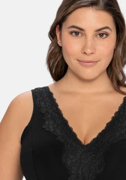 BH ohne Bügel in Bustier-Form, mit Spitzenborte